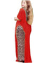 Dubai Abaya with Arabic Kaftan Style and Leopard Print